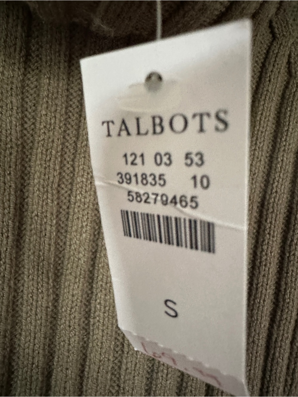 Talbots Olive Ribbed Cowl Neck Sweater - Picture 4 of 5